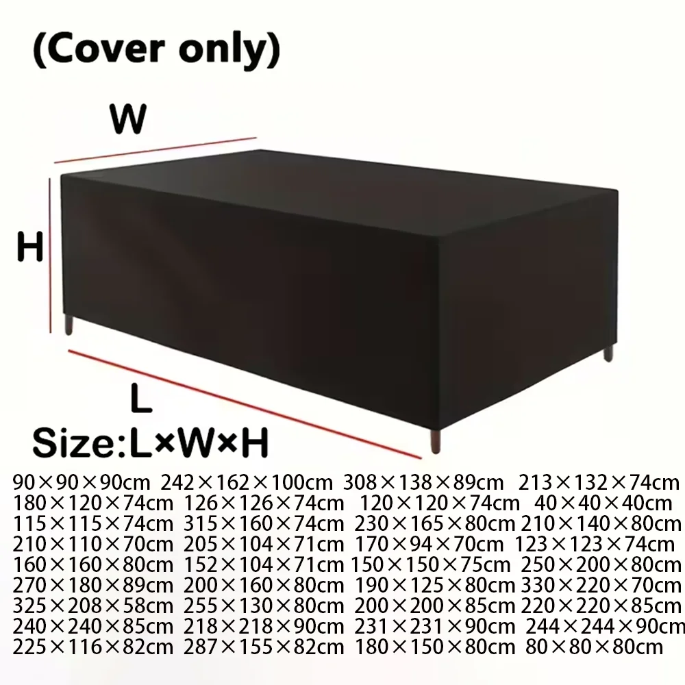 Outdoor-Terrassenabdeckung Gartenmöbel 210D Polyester Allzweckabdeckungen Garten Wasserdichte Abdeckung
