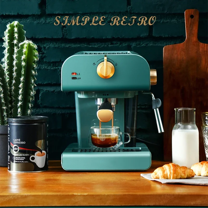 ماكينة صنع قهوة اسبريسو مدمجة ، شبه أوتوماتيكية بالكامل ، بخار تجاري ، 800 مللي