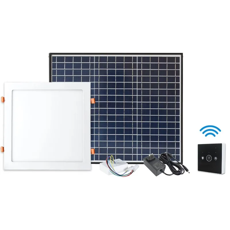 300mm Square Flush‑Mount Ceiling LED Light Solar‑Powered Skylight Smart Sensor Lighting for Day and Night Use