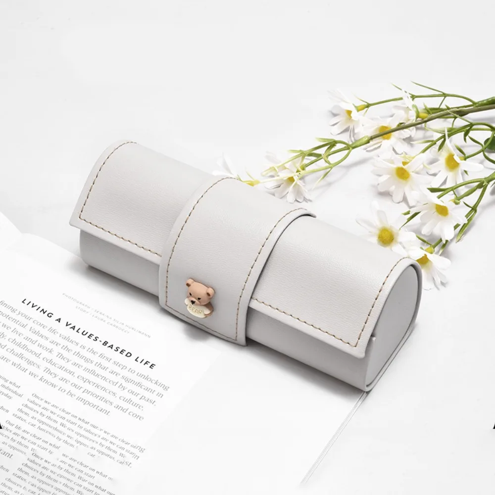 

Simple PU Leather Bear PU Glasses Box Cute Printed Printing Glasses Case Eyeglasses Case Eyewear Case Eyeglasses Holder Outdoor
