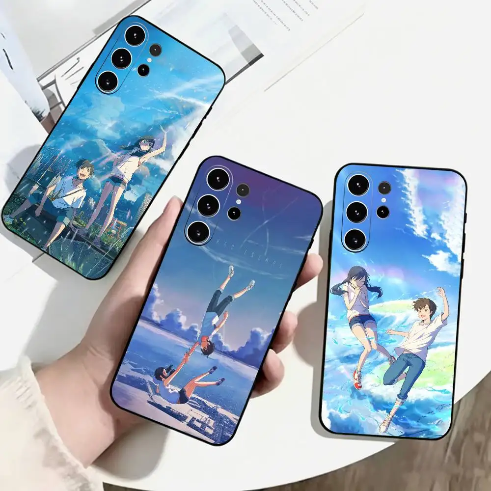 Weathering W-With You Phone Case For Samsung S25,S24,S21,S22,S23,S30,Ultra,S20,Plus,Fe,Soft Silicone Black Cover