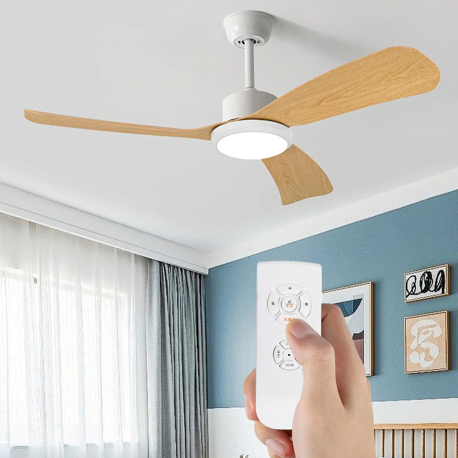 Control remoto para ventilador de techo y lámpara de ventilador de techo, Kit de Control remoto, transmisor de velocidad del viento ajustado, controlador de ventilador de 3 velocidades