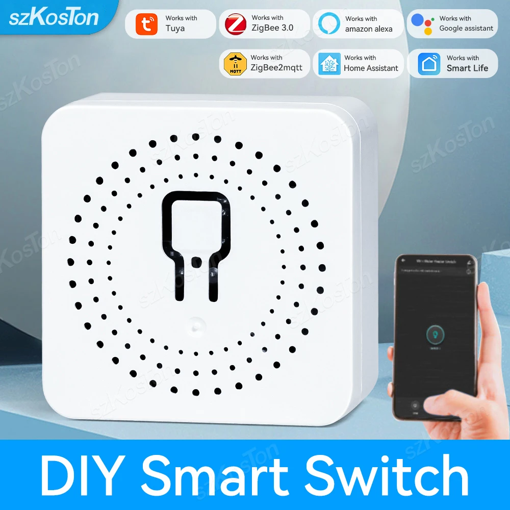 Zigbee 3.0 Smart Switch Tuya Smart Life APP Light Switch Module 16A MiNi DIY Breaker Support HA 2MQTT Voice for Alexa Google