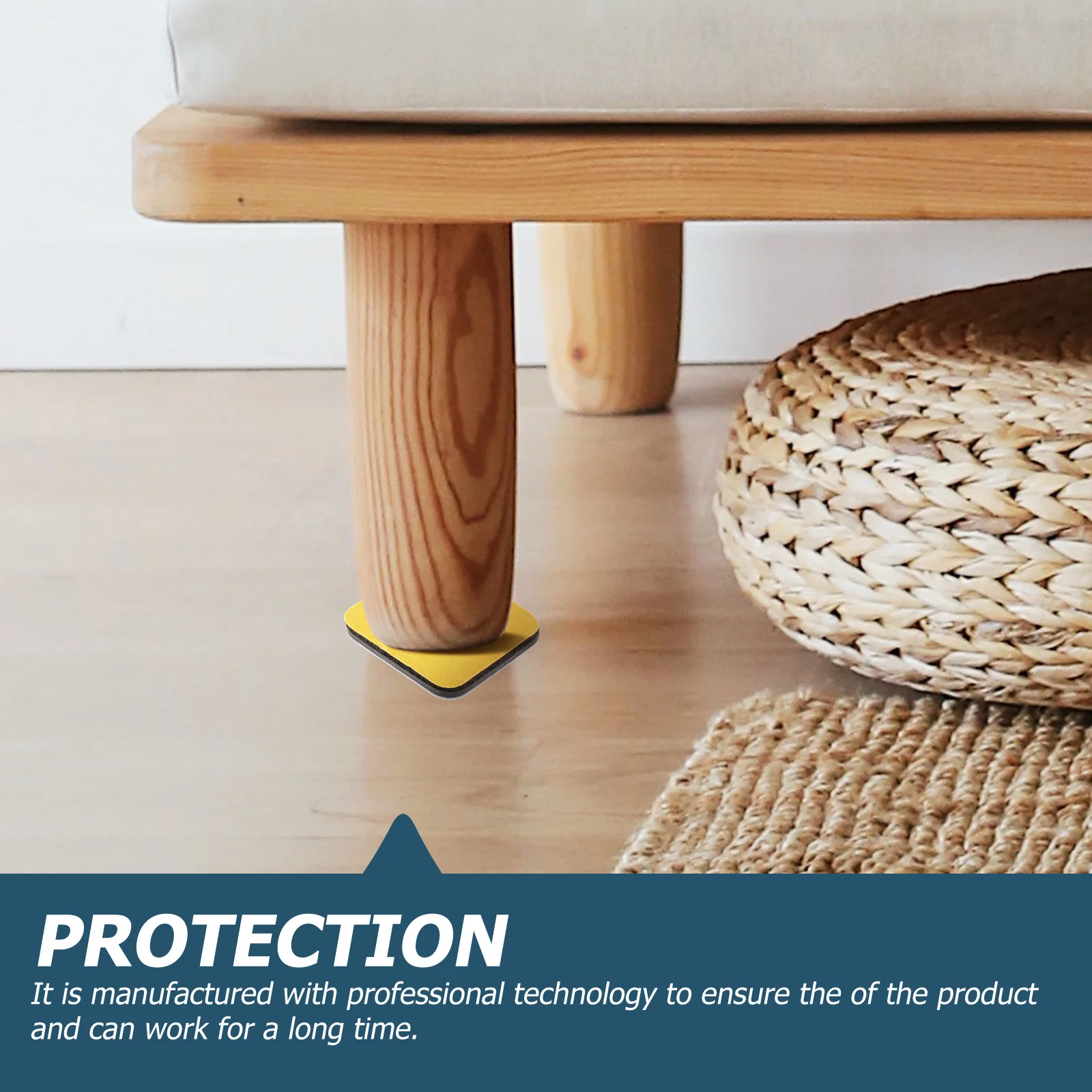 

16pcs Furniture Leg Bottom Mats 30Mm Self-Adhesive Non-Skid Floor Protectors For Table Chair Feet Stick-On Glide Pads Furniture