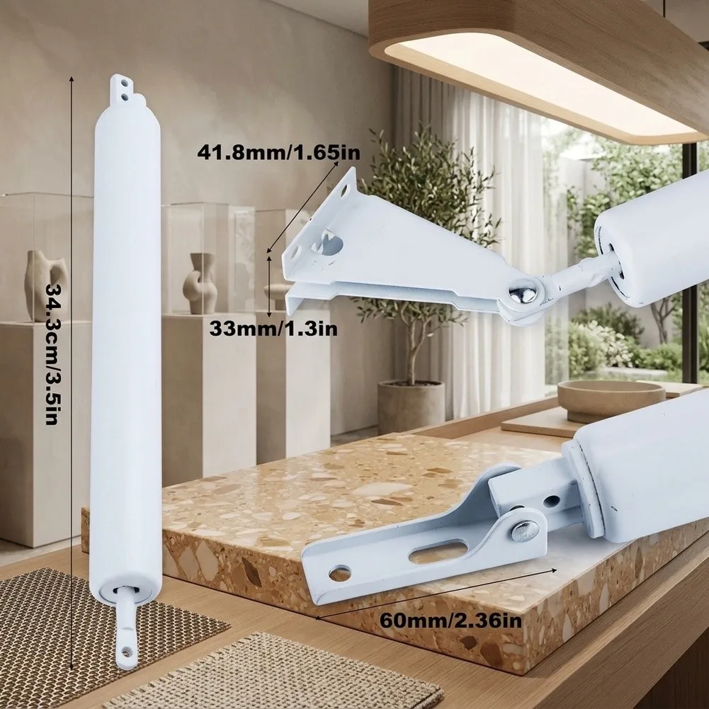 Screen Door Closer for Aluminum Frame Sliding Doors Easy Mount Design 3.9 L x 1.6 W x 13.4 H Rust Resistant White Aluminum Alloy