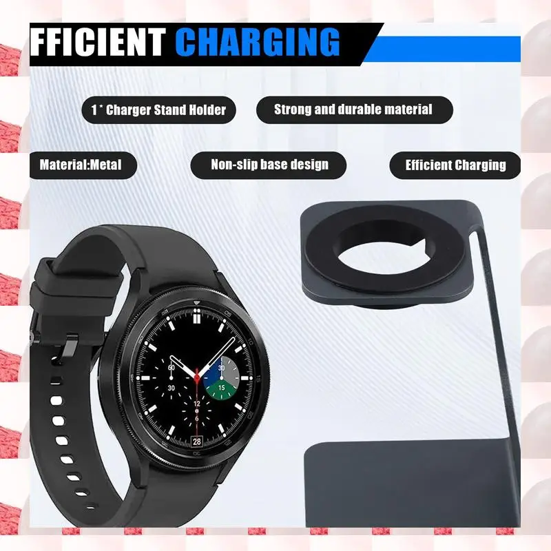 

ABGN 2X держатель подставки для зарядного устройства для Galaxy Watch 7/FE/6 Classic/Watch 5/5 Pro кронштейн подставка для зарядки подставка для зарядного устройства док-станция