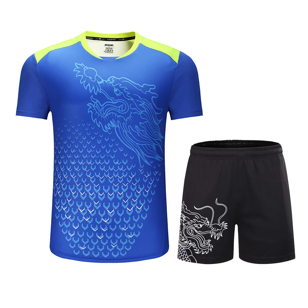 New CHINA Dragon Table Tennis Clothes Men Table Tennis Jersey Ping Pong Clothes ,Running Exercise Training Sportswear