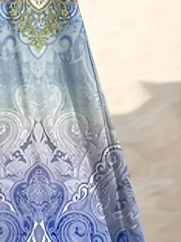 심플한 패션 여성용 브이넥 드레스 스트라이프 프린트 여성용