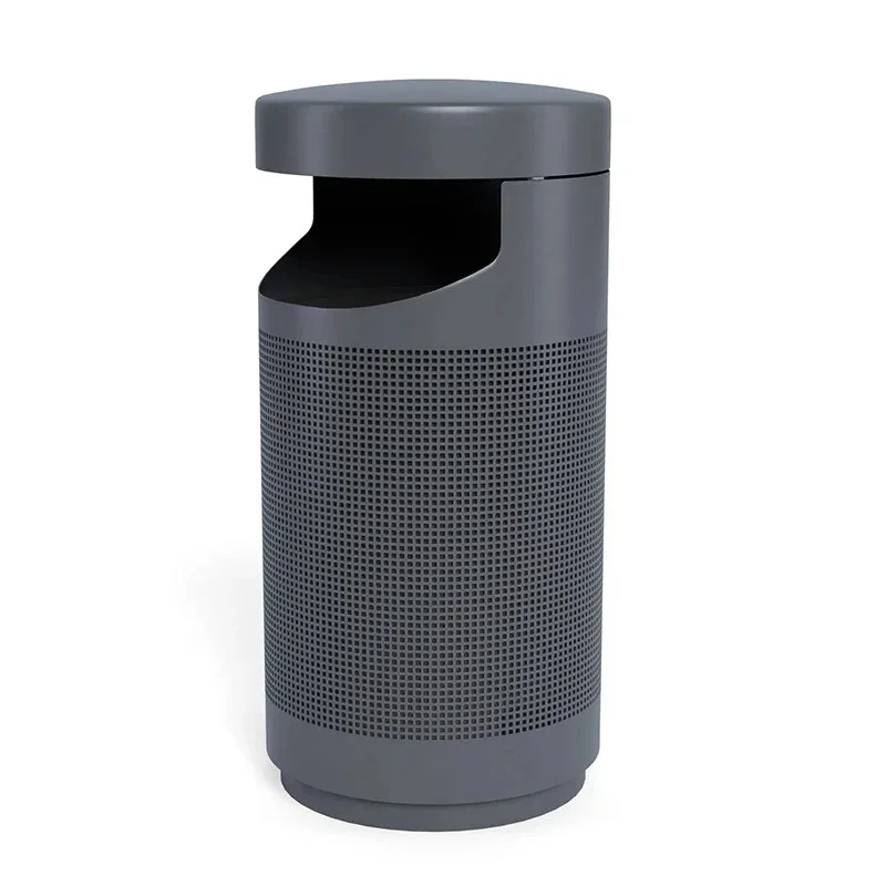 Modern Matel Outdoor Trash Can Recycling Station Peel-Box Outdoor Waste Bins Classifying Containing Waste