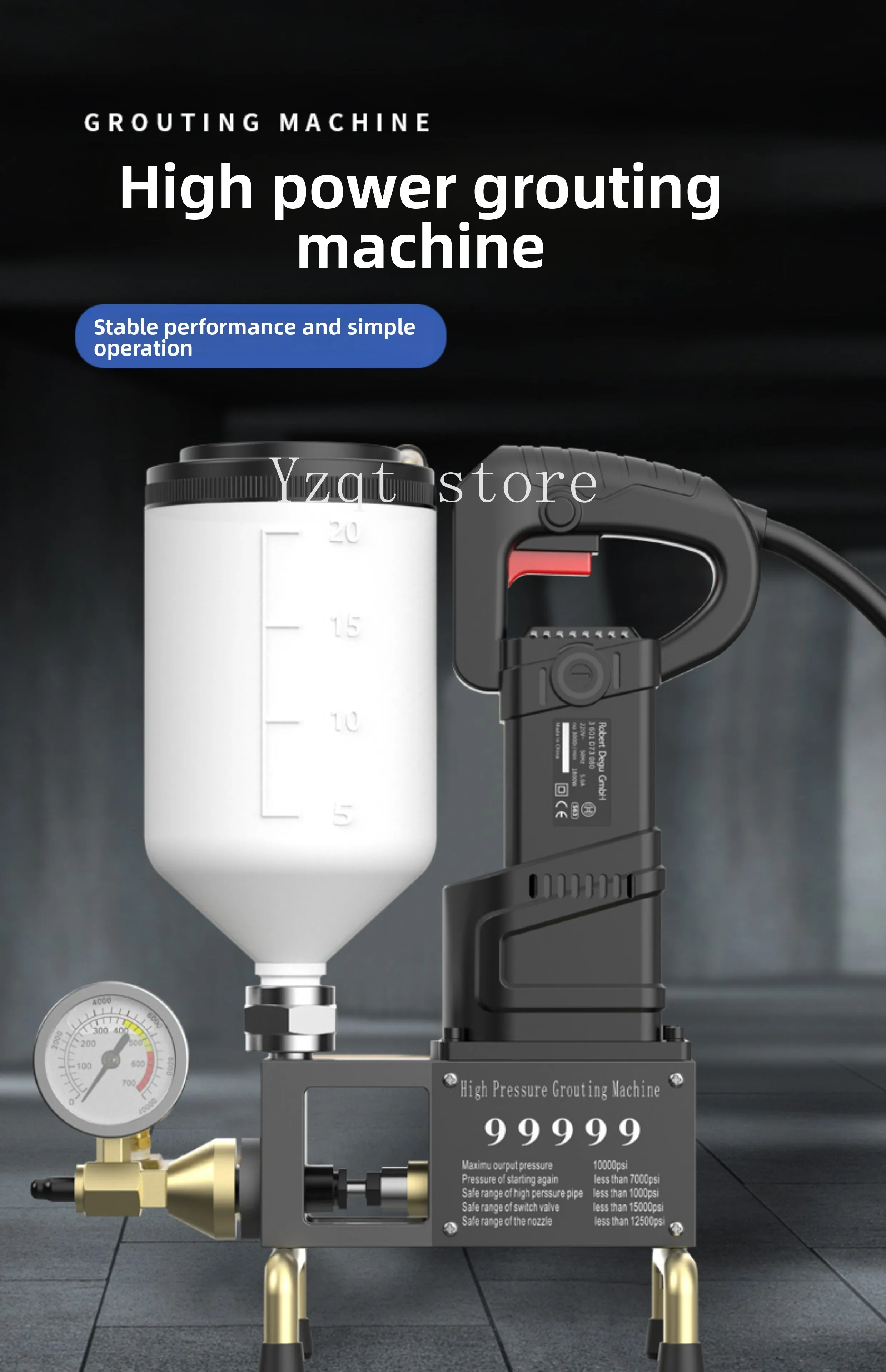 Waterproof grouting machine High pressure leak repair machine Polyurethane grouting machine Polyurea pouring epoxy resin leak