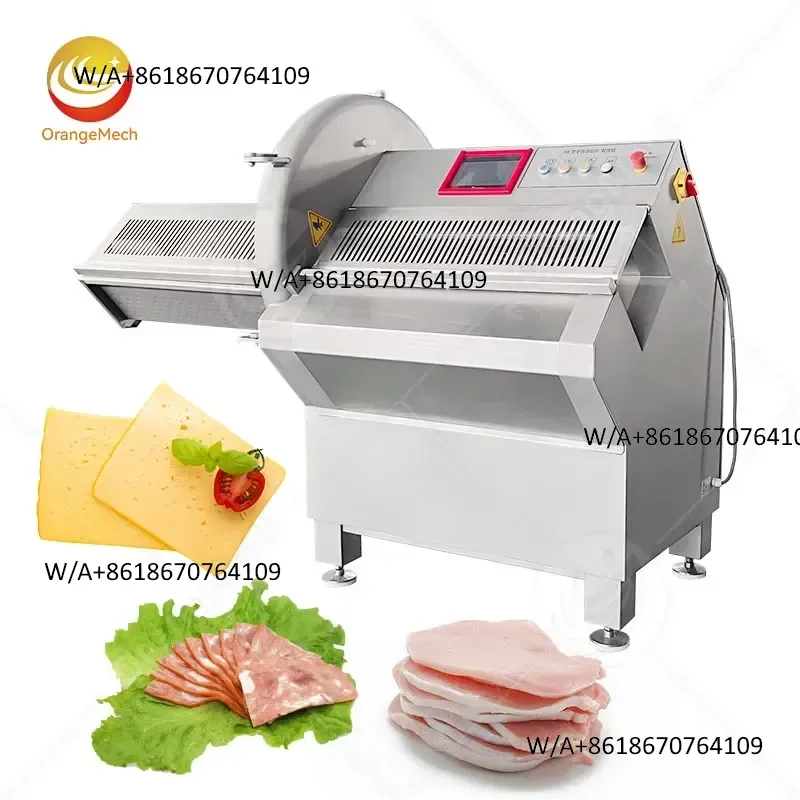 Horizontal Commercial High Speed Automatic Steak Sausage Cheese Slicer Cutter Bacon Ham Meat Slice Cut Machine