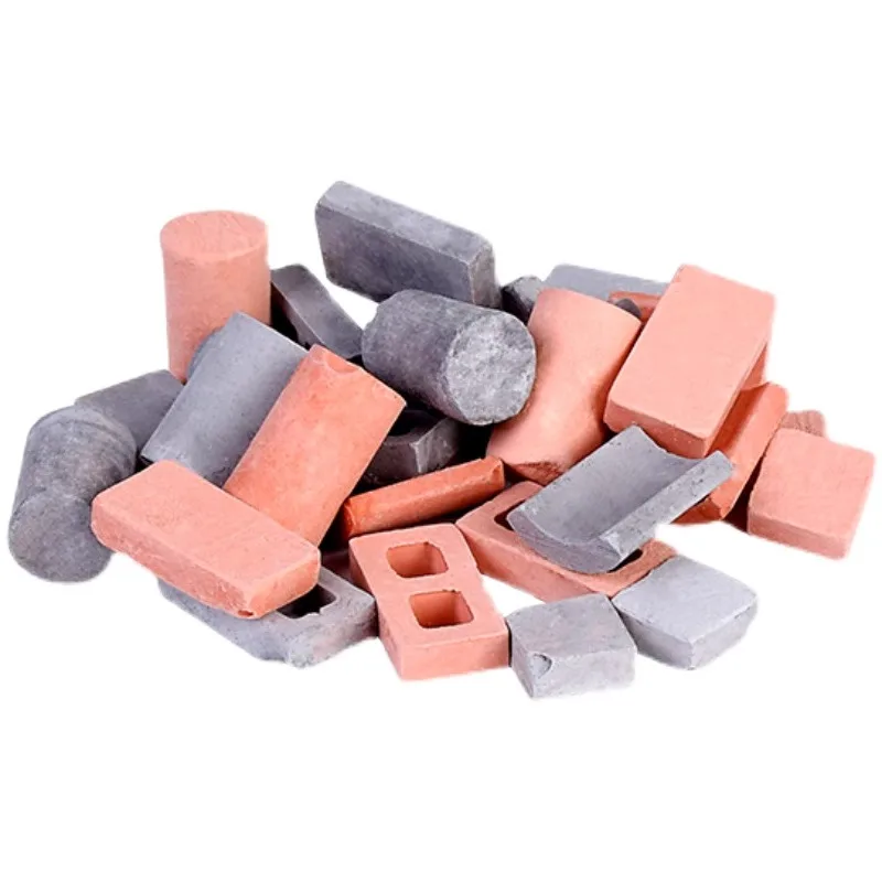 Quality Miniature Red Bricks Tiles Material Set Building Block Kit Creative Toy House Models DIY Mini Architectural Projects