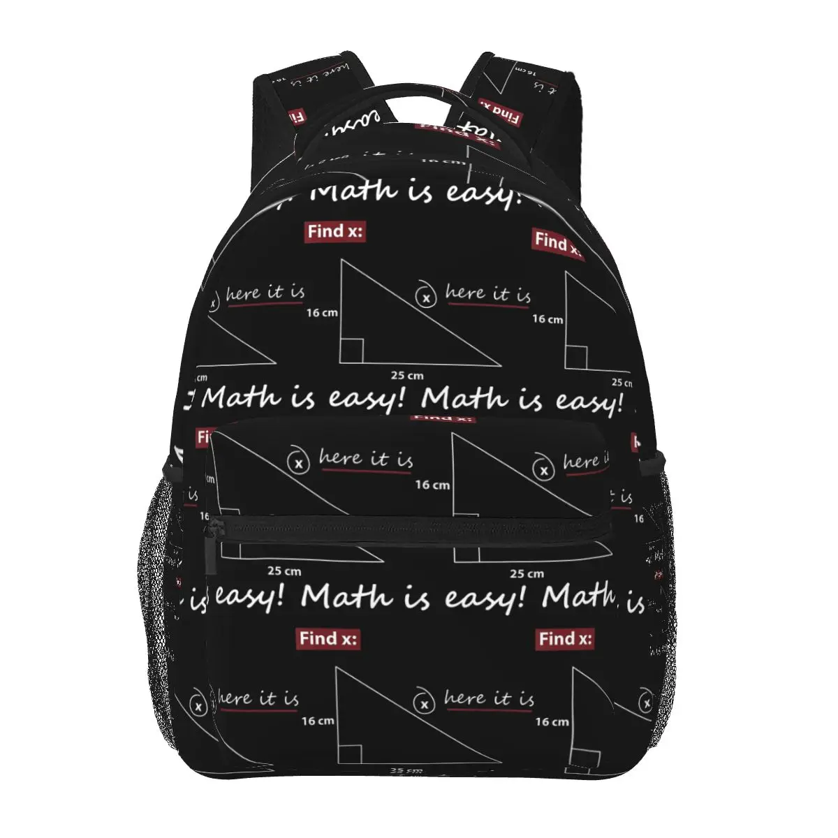 Math Is Easy Find X Here It Is Math Backpacks Boys Girls Bookbag Students School Bags Cartoon Travel Rucksack Shoulder Bag