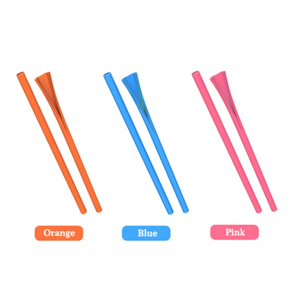 Reusable Silicone Straw One Click Openable Drinking Straws Food Grade Milkshake Tableware Straw for Cocktail Portable Bar Tools