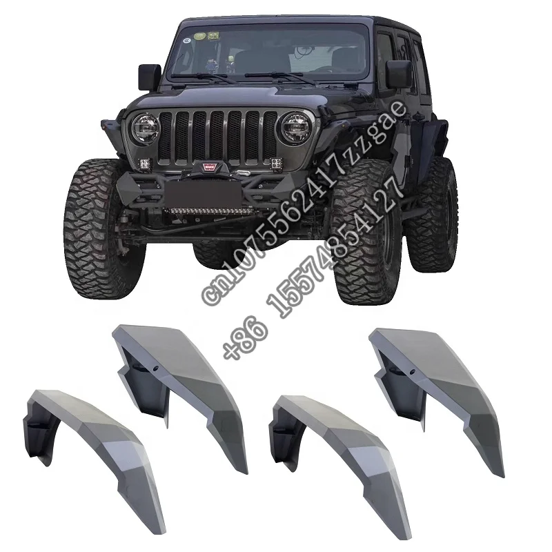 

For Jeep for Wrangler JK 2007+ Aluminum Front & Rear Fender Flares