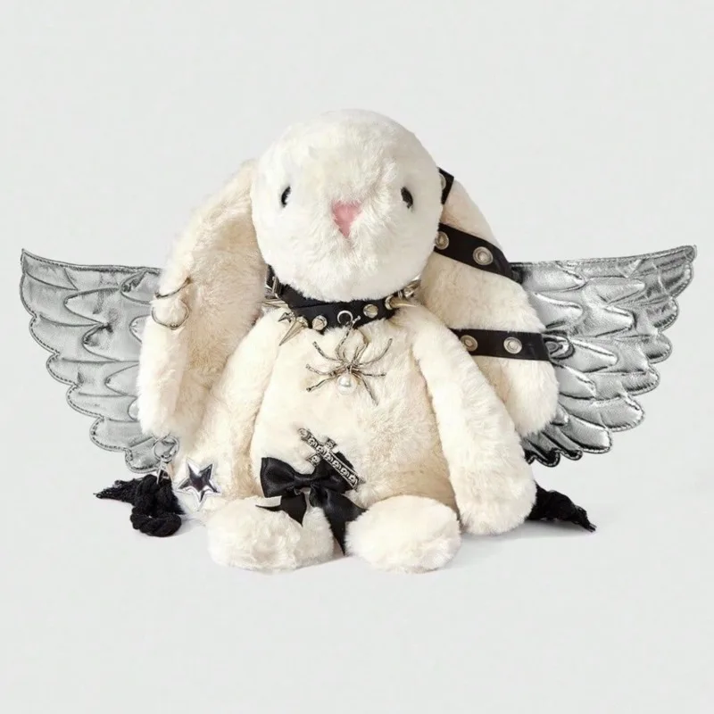 26cm Cute Rabbit Backpack Original Rabbit Crossbody Bag Fashionable Cool Doll Backpack For Girls' Birthday Gifts