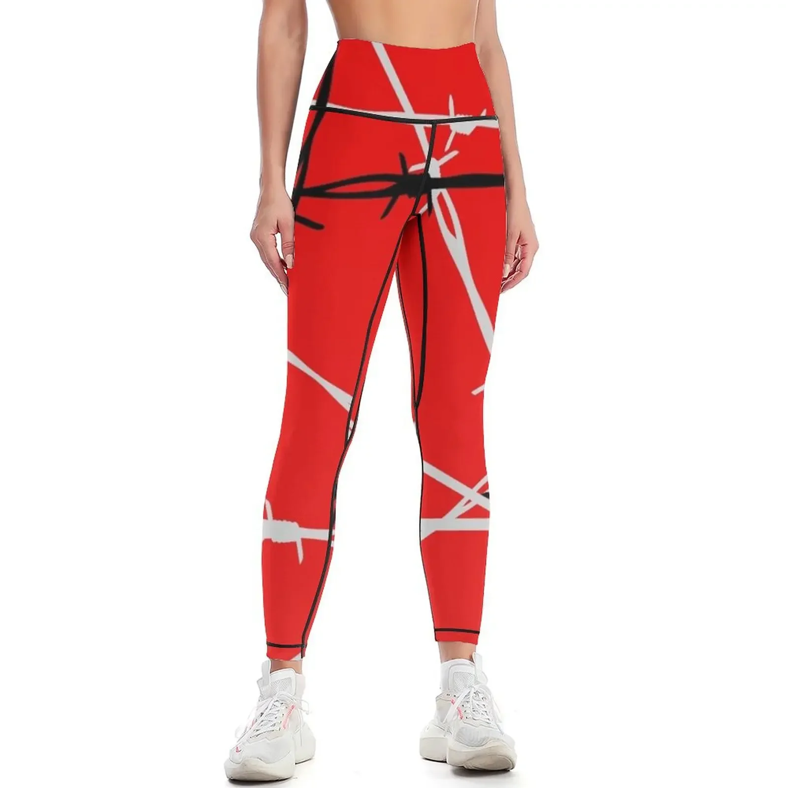

Barbed Wire Red Leggings sporty woman push up push up tights for legging pants raises butt Fitness's gym clothes Womens Leggings