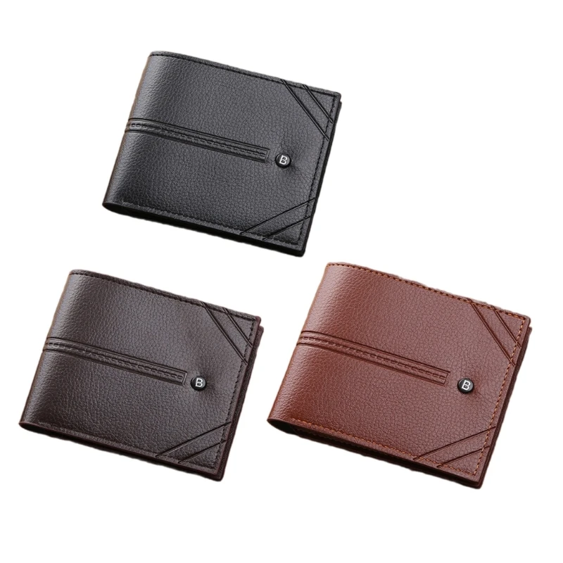 Fashionable Men's PU Leather Wallet with Multiple Card Slots and Ample Capacity Stylish and Practical Coin Purse