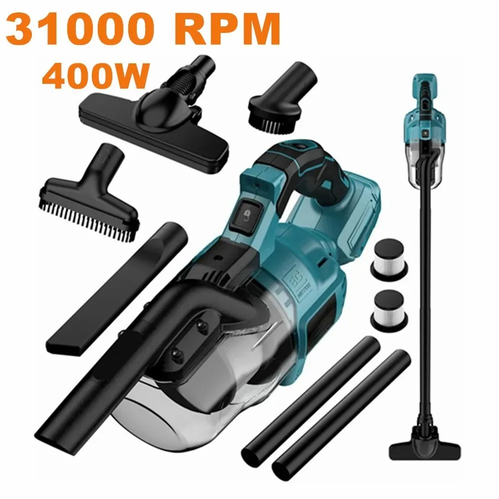 Ręczny odkurzacz bezprzewodowy z 6 szt. rurek i 2 szt. filtra Odkurzacz elektryczny do akumulatora makita 18 V (bez akumulatora)