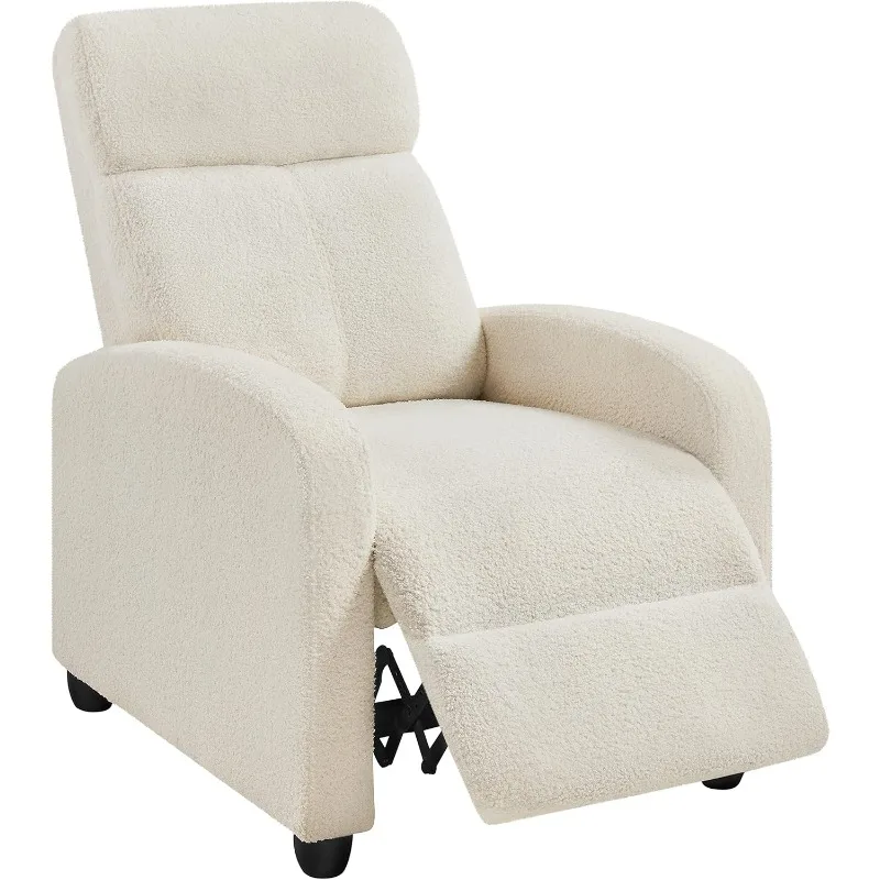 Fabric Recliner Sofa Push Back Recliner Chair Adjustable Modern Single Reclining Chair Upholstered