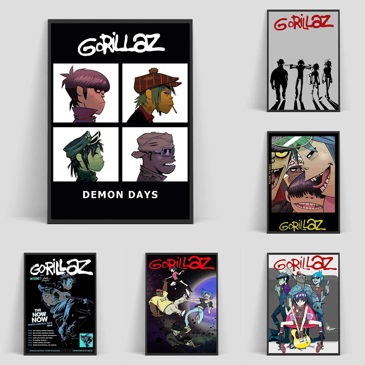

Virtual Anime Rock Band Gorillaz Poster Office Decor Room Aesthetic Wall Decoration Decorative Paintings Coffee House Bar Home
