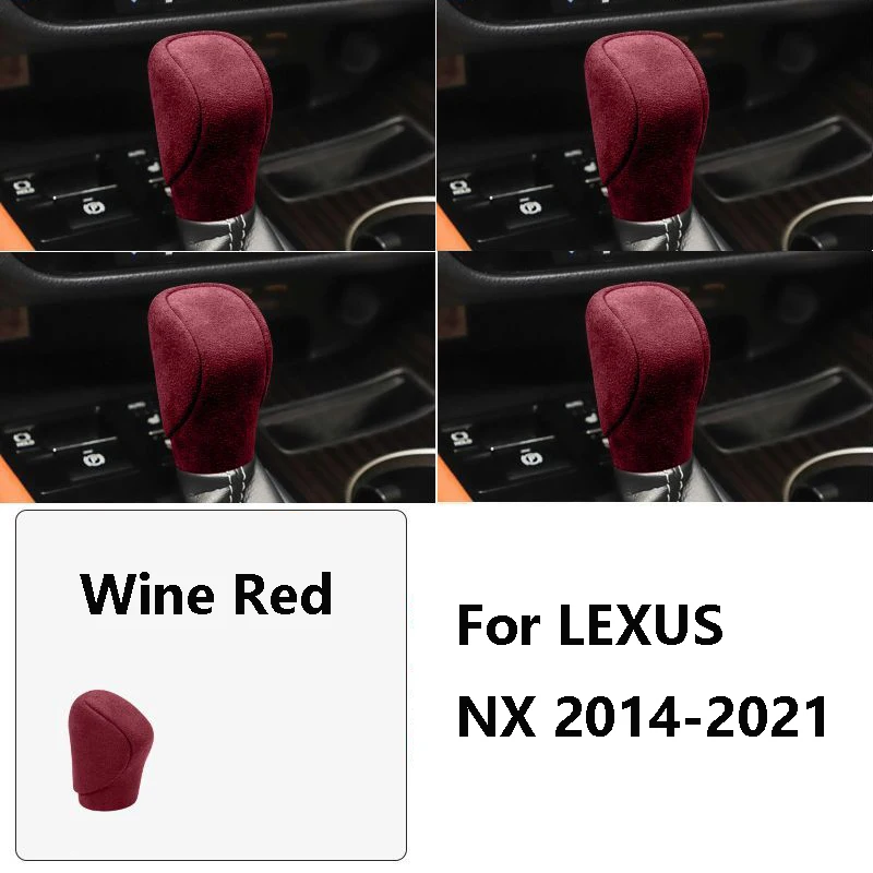 Suède lederen schakelpookknop hoes stick trim LHD voor LEXUS RX NX ES GS IS auto interieur accessoires