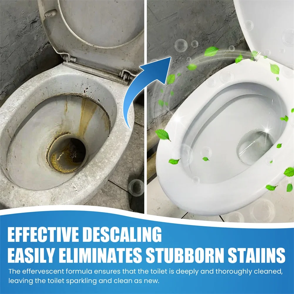 Toilet Bowl Cleaning Tablets Powerful Effervescent Formulas Removes Stubborn Stains Easily Scrub-Free Fresh-Scent Deep Cleaning