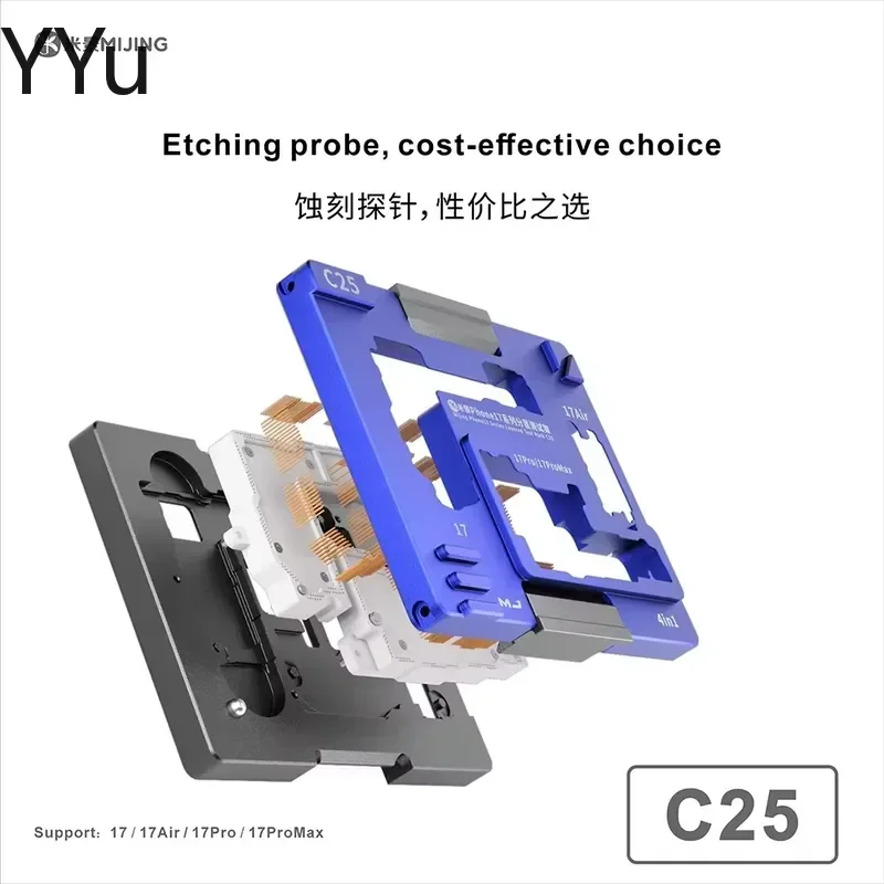 Custom for MIJING C25 C25 Pro 4 in 1 Motherboard Middle Layer Test Stand Precise Alignment Fixture for iPhone 17 17 Pro Max
