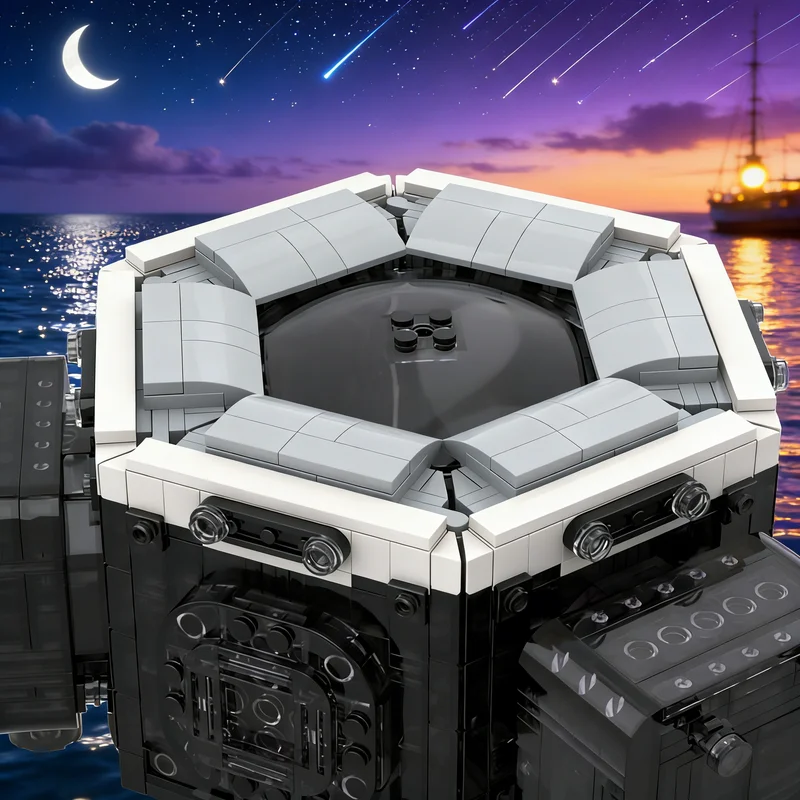 

265pcs MOC Hexagonal Skylight Space Model Building Blocks Architecture Toys Creative Idea Brick Education Christmas Gifts Kids