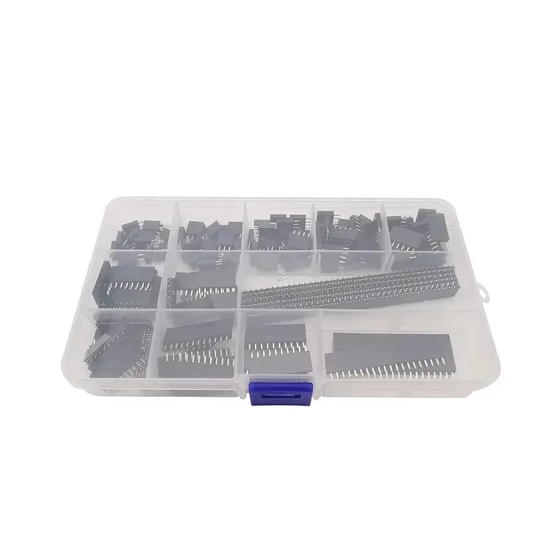 155Pcs/Box 2.54mm Single Row Female 2/3/4/5/6/7/8/9/10/12/20/40Pin 2.54 Breakable Pin Header PCB JST Connector Strip For Arduino