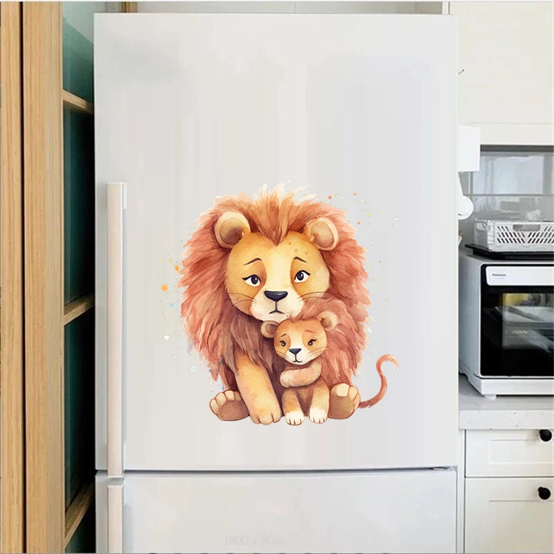 T330# Variety Cartoon Animals Cats, Dogs, Horses, Goats, Lions Wall Sticker Toilet Living Room Cabinet Refrigerator Decals