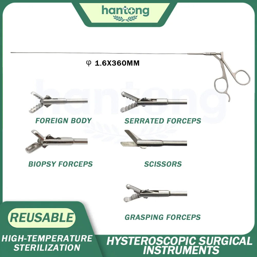 

5Fr Semi-Rigid And Flexible Serrated graspers Scissors Gynecological Biopsy Forceps Hysteroscopy instruments 360MM