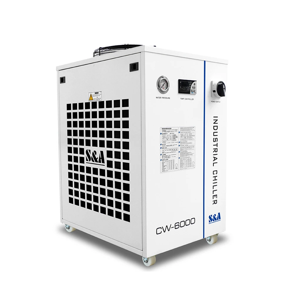 WaveTopSign S&A CW-6000 220V 110V 50/60Hz Industry Air Water Chiller use for 300W 600W Co2 Glass Laser Tube Water Chillers