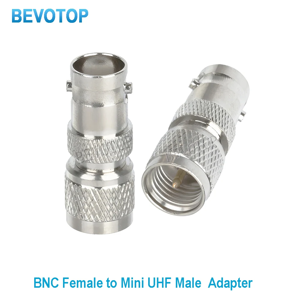 100PCS BNC Female Jack to MiniUHF Male Plug Straight for WiFi Antenna Radio Antenna MiniUHF to BNC RF Coaxial Adapter Wholesales