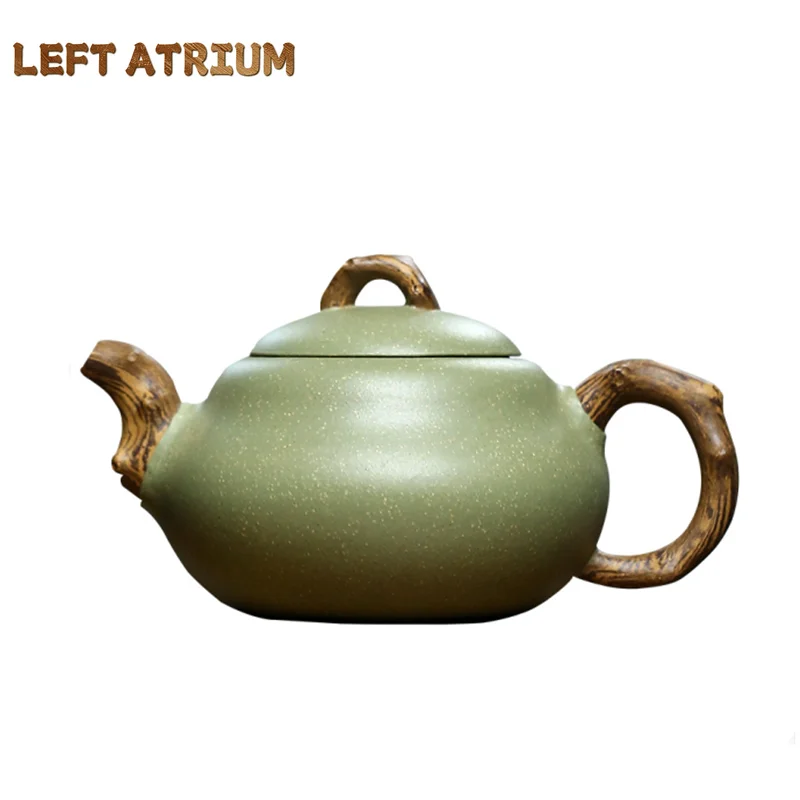 230ml Traditional Yixing Handmade Purple Clay Tea Pot Raw Ore Bean Green Mud Teapots Beauty Kettle Chinese Zisha Tea Set