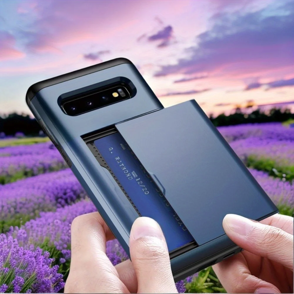 Business Cases For Samsung S10/S10+/S9/S9+/S8/S8+ Armor Wallet Card Slots Cover for Galaxy S10 S10+ S10plus S9 S8 S9Plus S8 Plus