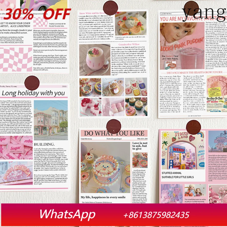 

CX 10 ins style American pink memory card home interior wall decoration