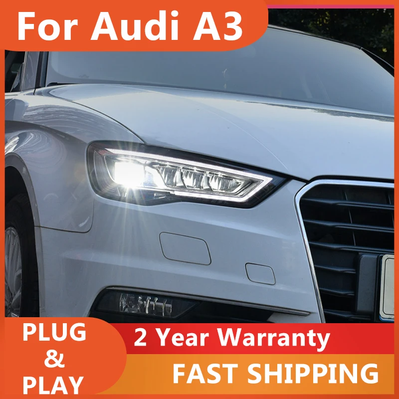 

Car Styling for AUDI A3 Head Light 2014-2016 A3 Head Lamp Matrix DRL Turn Signal Low High Beam Projector Lens