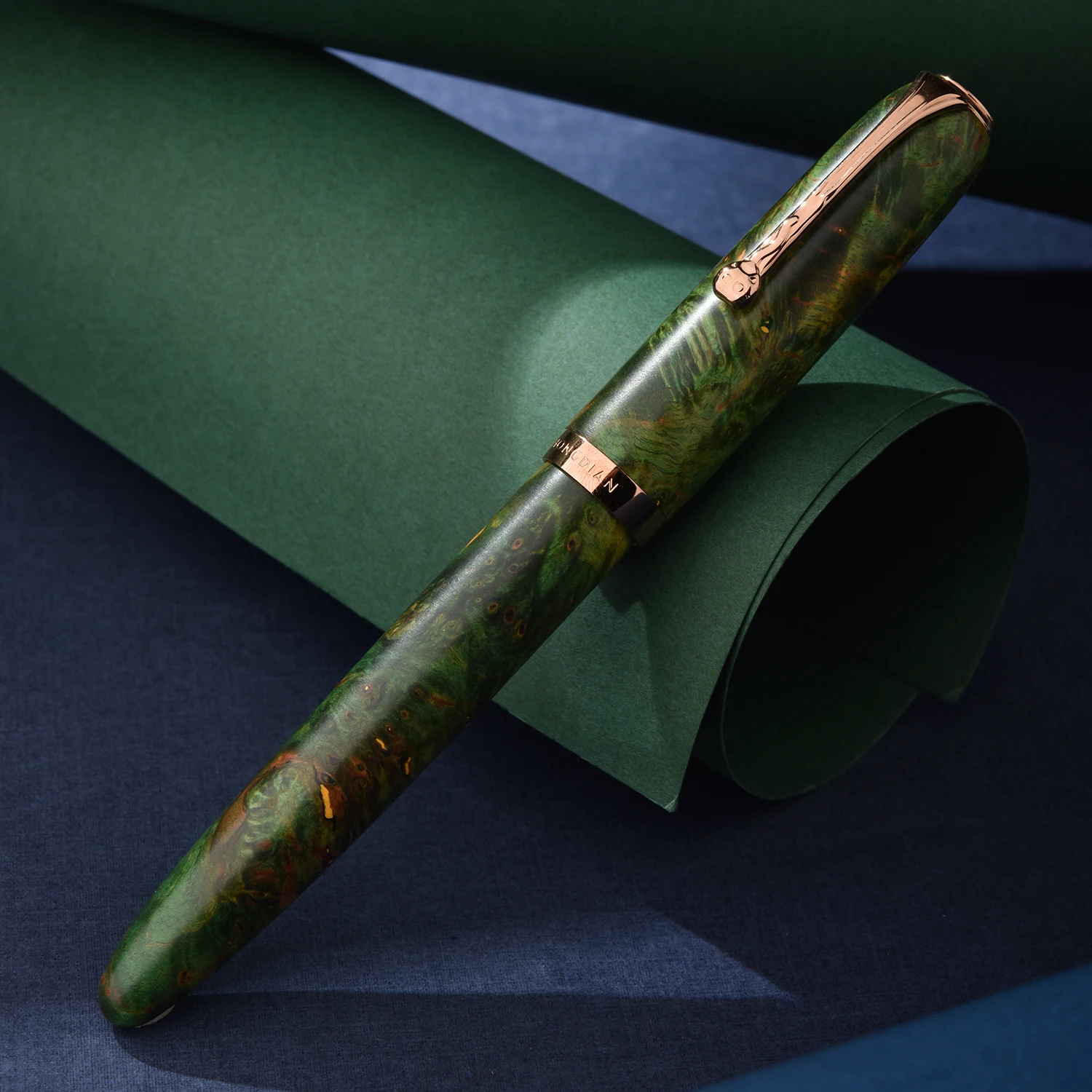 قلم حبر خشبي ثابت من Hongdian A10 EF/F Nib قلم كتابة يدوي مع محول #6