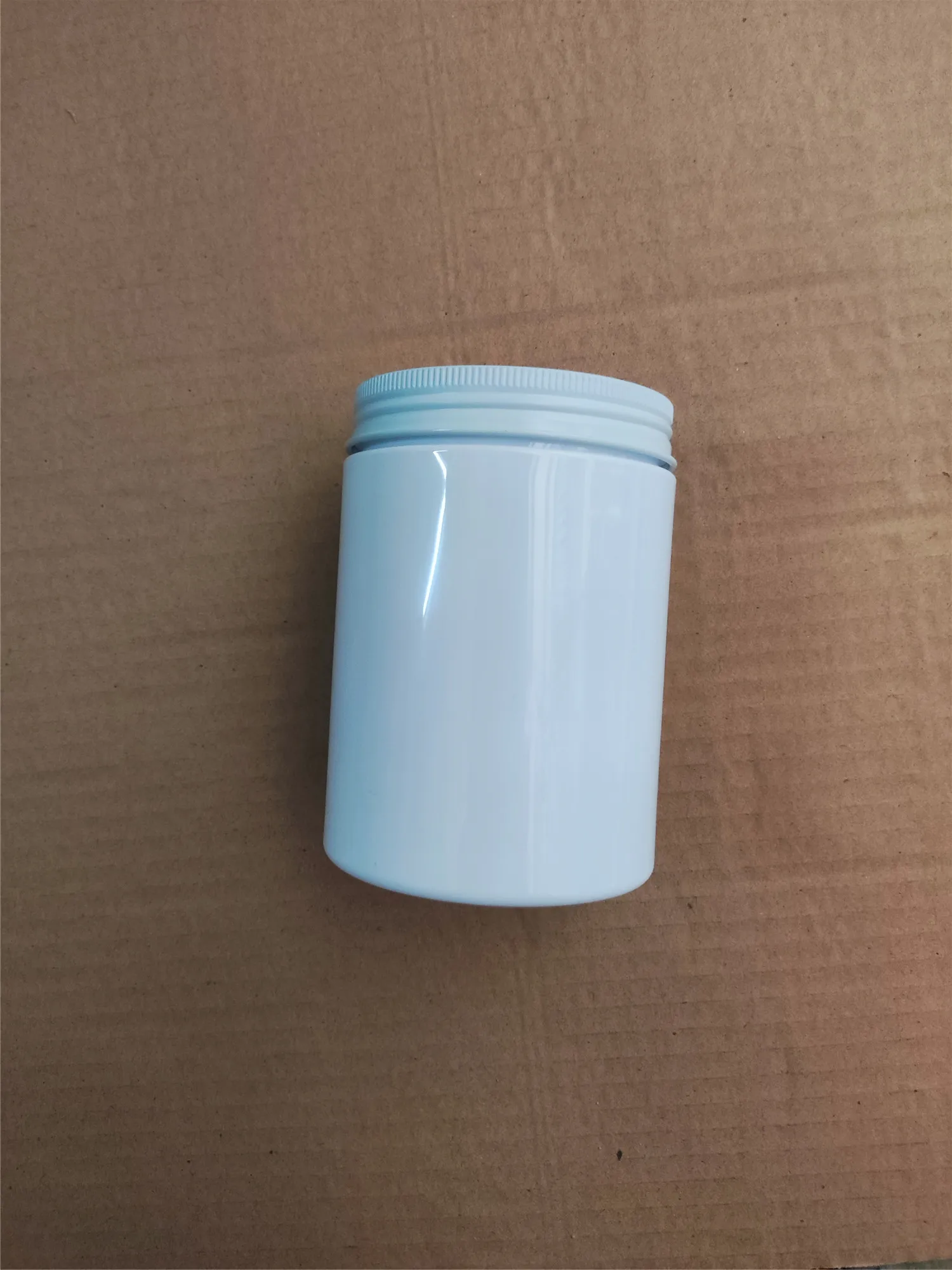 

300ml Plastic Jar Cosmetic Cream Jar Plastic Pot Aluminum Lid White PET Container Empty Food Packing Cans 300g