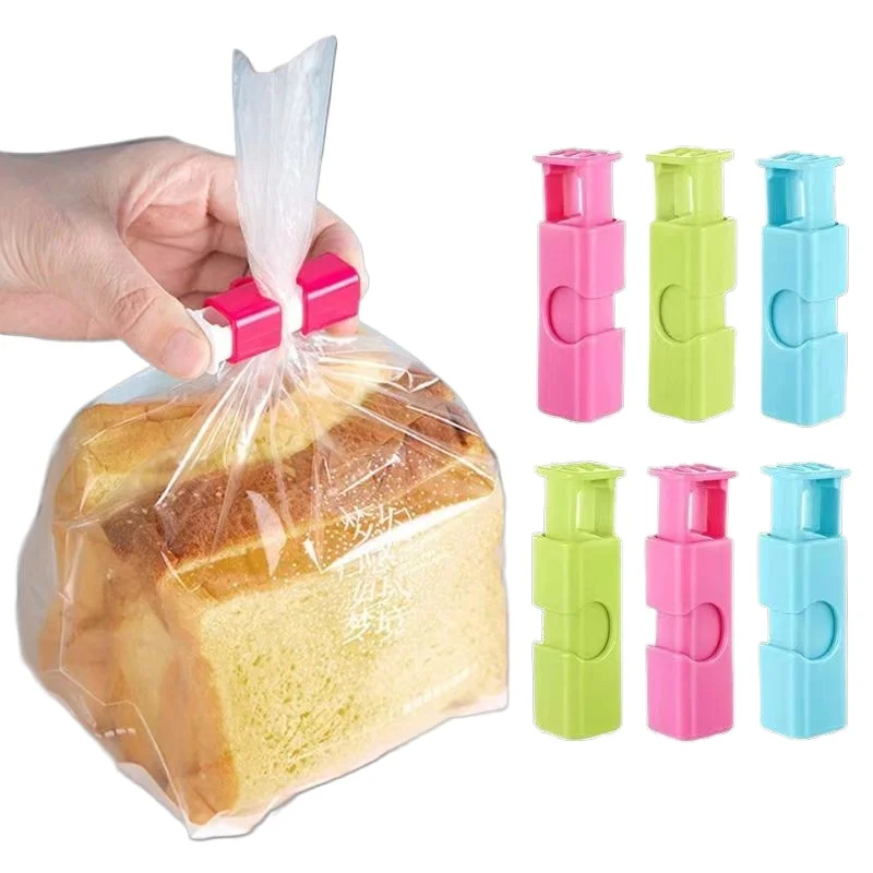 10Pcs Food Sealing Clips Bread Storage Bag Clips For Snack Wrap Bags Spring Clamp Reusable Kitchen Organization Sealing Clamp