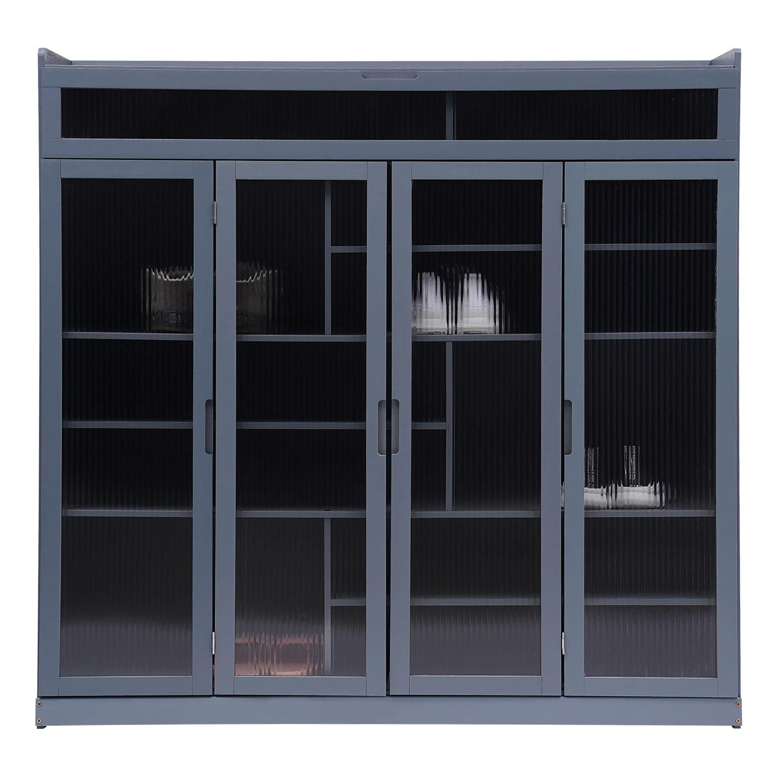 Blue Shoe Cabinet With Glove Floor Standing Shoe Cabinet With 11 Compartments Last and Durable Shoe Cabinet