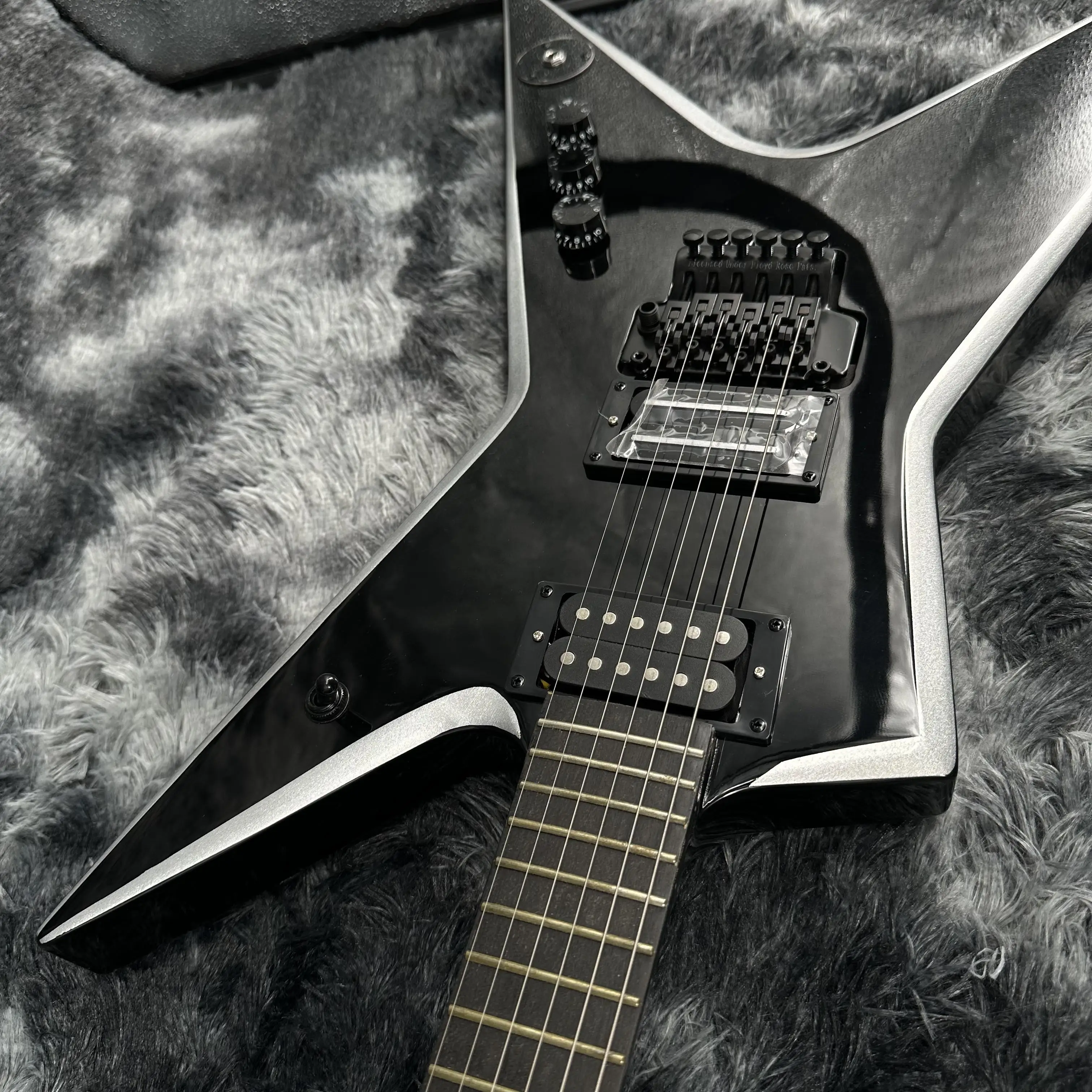 US Warehouse Dimebag Darrell Stealth Style Black Electric Guitar HH Pickup FR Bridge Ship US Free Shipping Christmas Gift. Free Shipping.