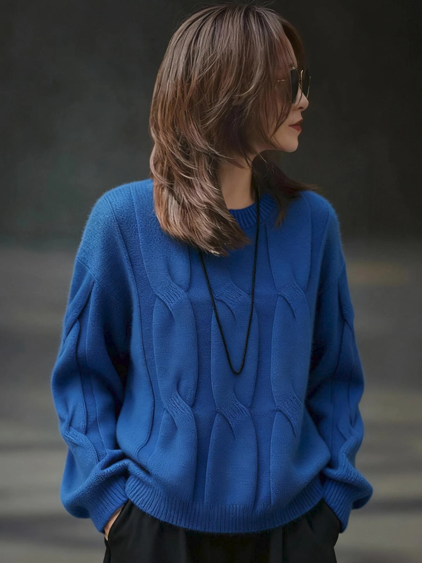 

Корейский женский вязаный свитер с длинными рукавами, свободного кроя, утепленный, однотонный, с бахромой, модный зимний пуловер