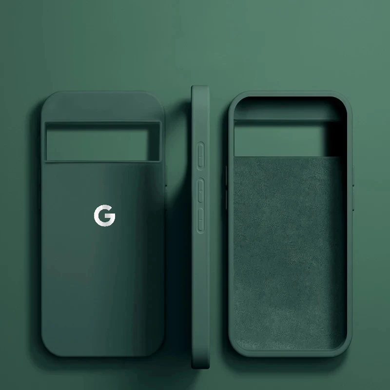 Hochwertige Flüssig-Silikon Handyhülle für Original Google Pixel 11 10 9 Pro XL 8 7 A Pro Stoßfester Schutz Weiche Rückseiten-Abdeckung