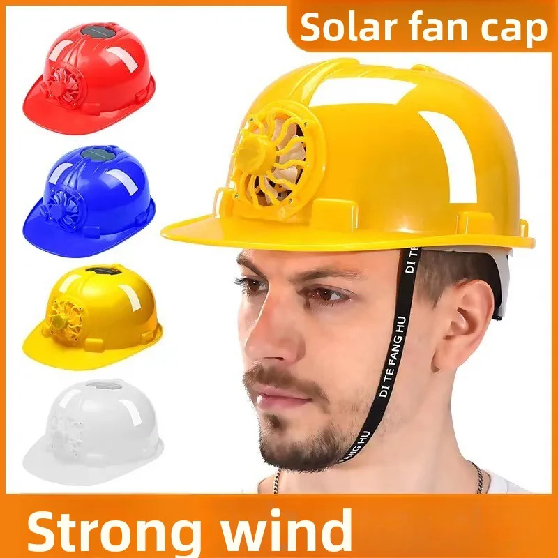 

Helmet with Fan Construction Site Sun Protection Visor Summer Outdoor Construction Anti-smashing Protective Cap Breathable