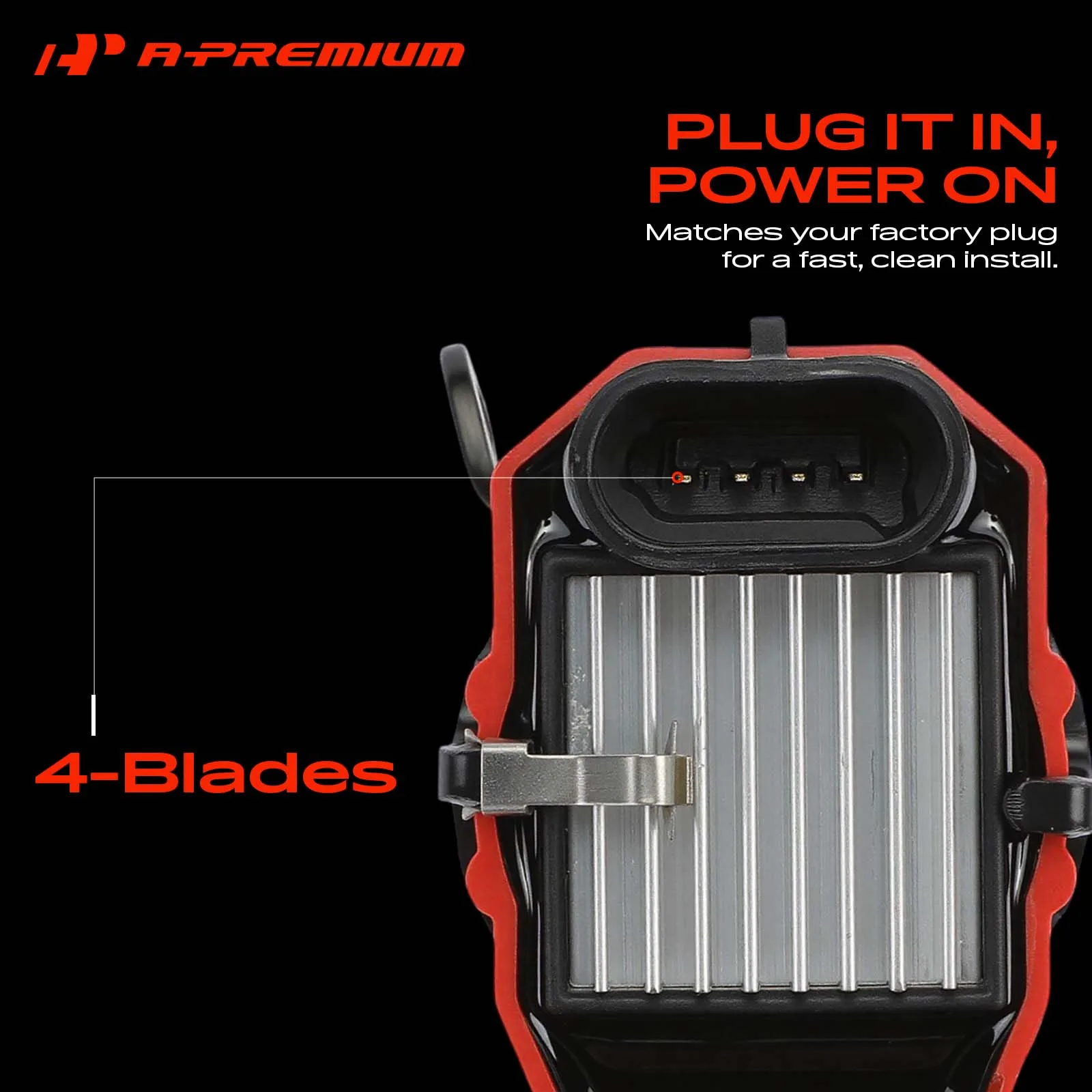 A-Premium 8pcs Red Round Ignition Coils for Chevy Silverado 1500 Tahoe GMC Sierra 2500 Yukon