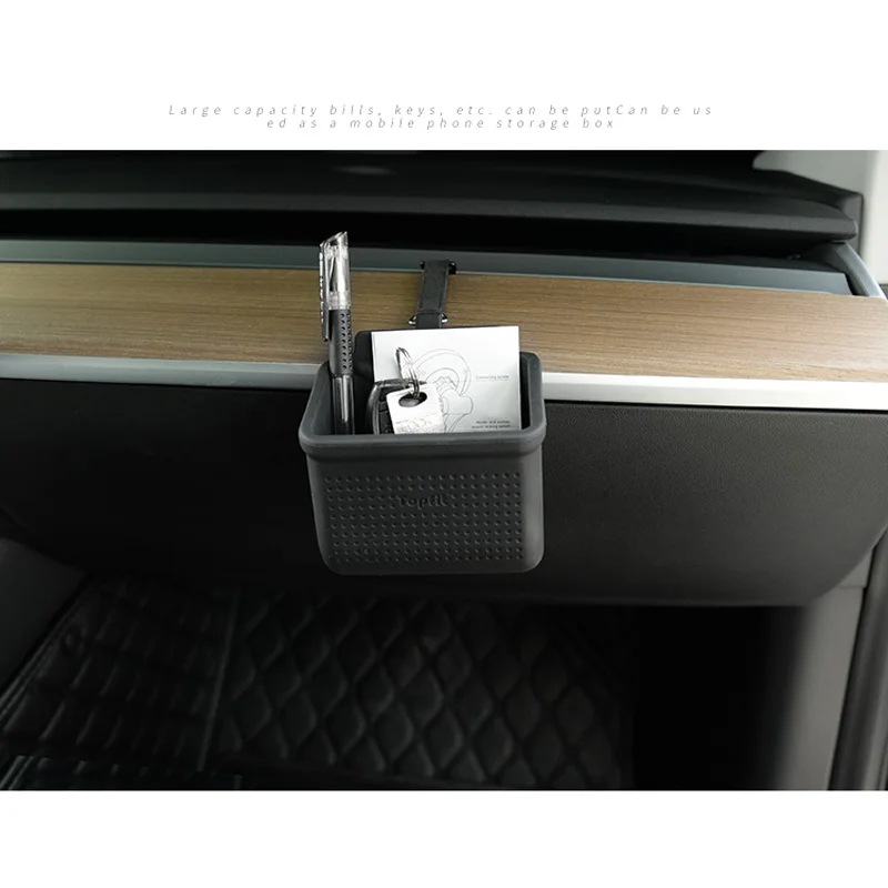 Dashboard Storage Box for Tesla Model 3 Y Air Vent Phone Glasses Cigarette Bill Organizer Silica Gel Modely Car Accessories New