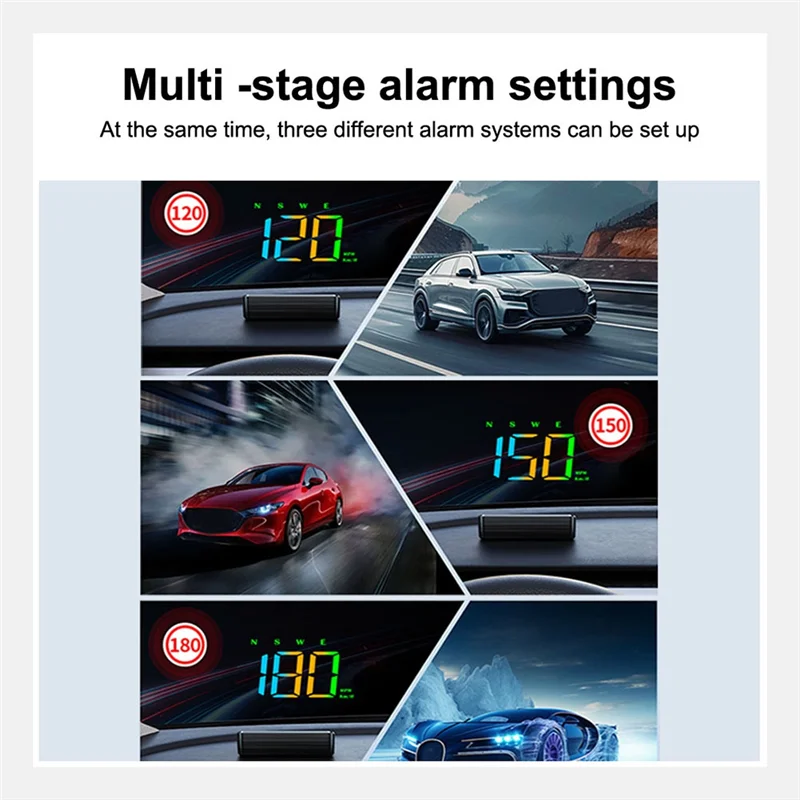 

Trending HUD GPS Beidou Dual Data Car Head-Up Display Meter Speed MPH KM/H 5V USB M2S Windshield Projector Color Display LCD