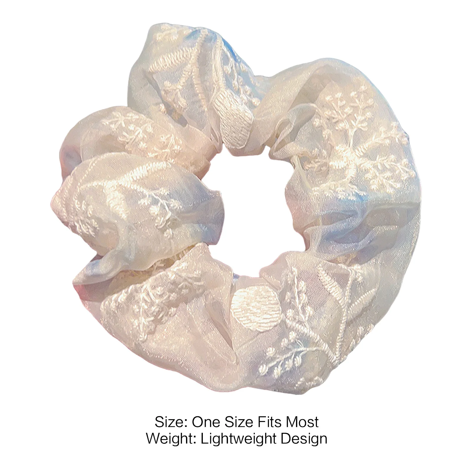 Lace Flower Scrunchie Hair Elastic High-Quality Soft Material for Women Daily Use